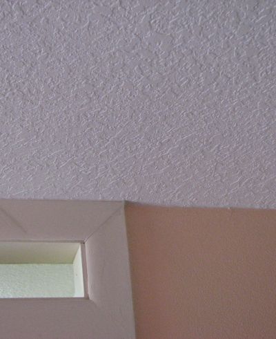 Popcorn ceiling crack,Repaired,Popcorn Removed and textured Knockdown