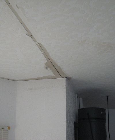 Skip Trowel Ceiling Tape joint Repair- Before