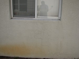 Stucco cracks- Exterior painting Melbourne FL Before