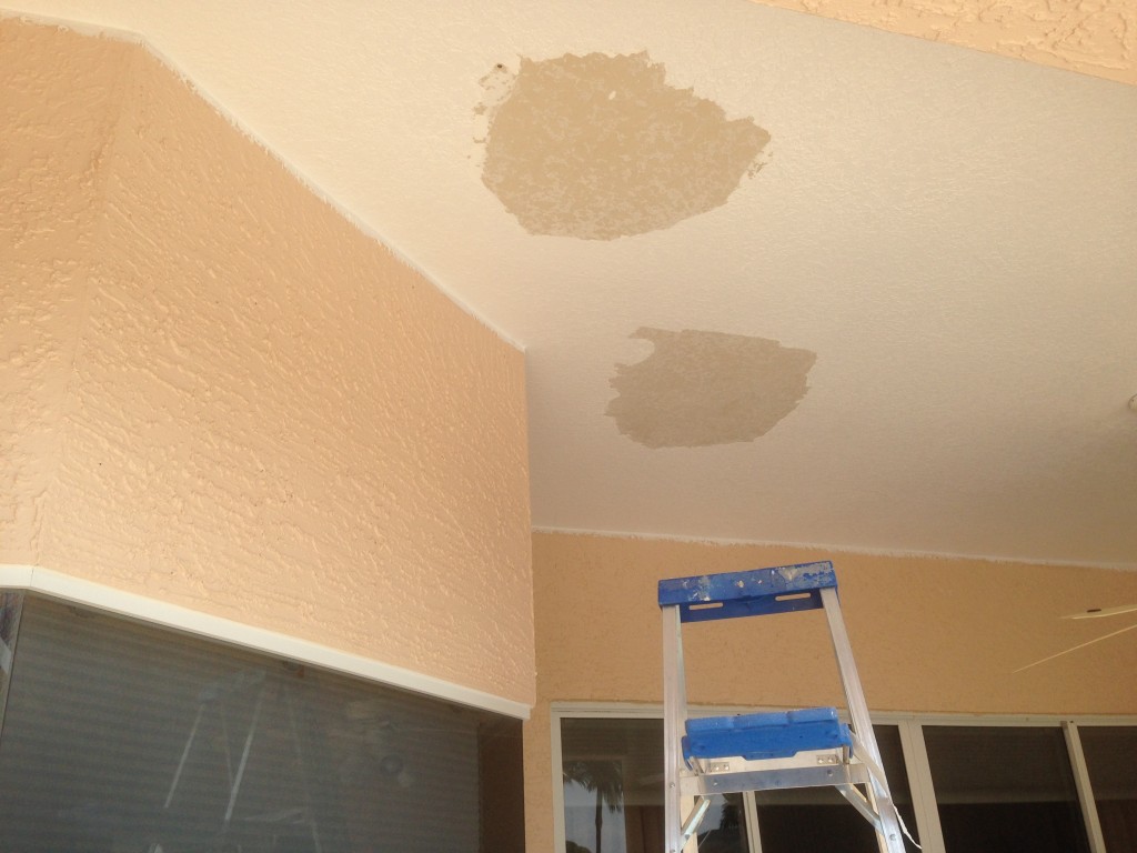Knockdown Texture with a Sponge on a Large Ceiling Repair 