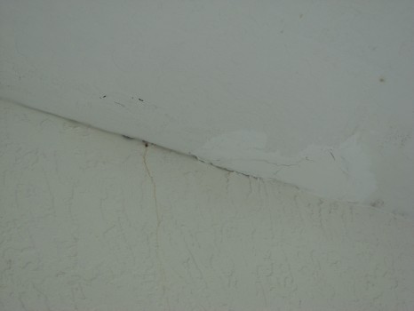 What causes a water leak in the ceiling?