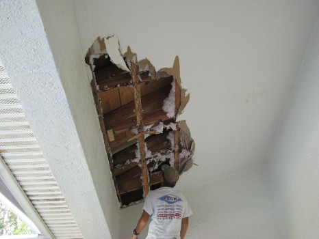 Roof Leak Caused Major Water Damage To This Ceiling In Suntree