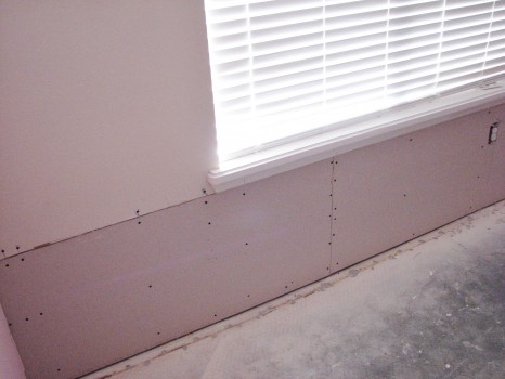 Drywall installed in bedroom-2