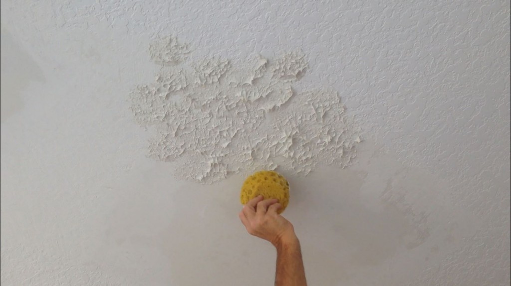 How To Use A Sponge To Match Knockdown Texture On A Ceiling