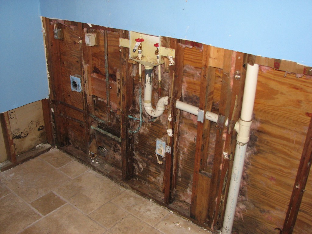Water damage drywall repair before-2