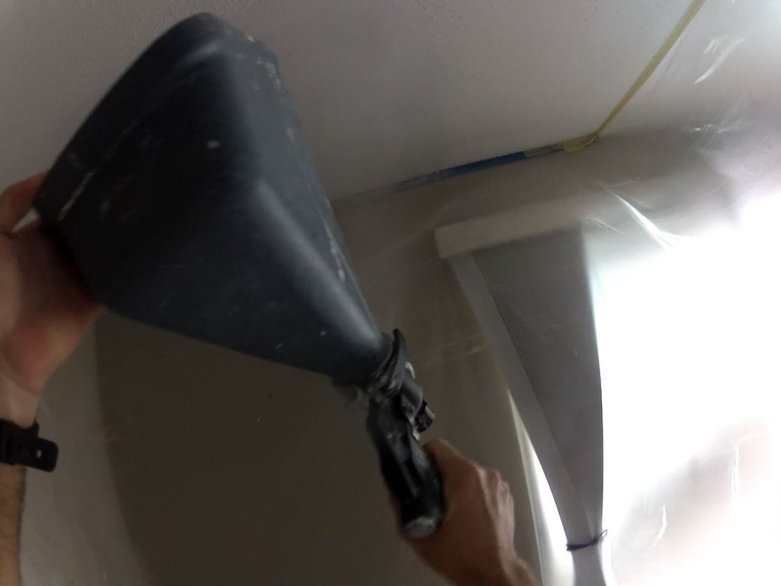 How To Spray Popcorn Ceiling Texture On Drywall Ceiling Repair