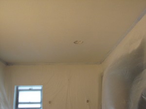 Water damaged orange peel ceiling repair- After Photo-Melbourne, FL- Peck Drywall and Painting
