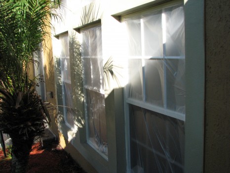 Melbourne Window Stucco Band Painting-Before