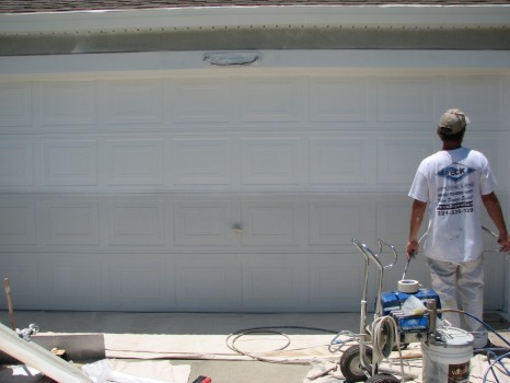 Garage Door Painting-Before and After-Viera FL