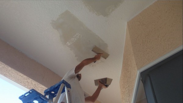 skim coating ceiling sponge sanding