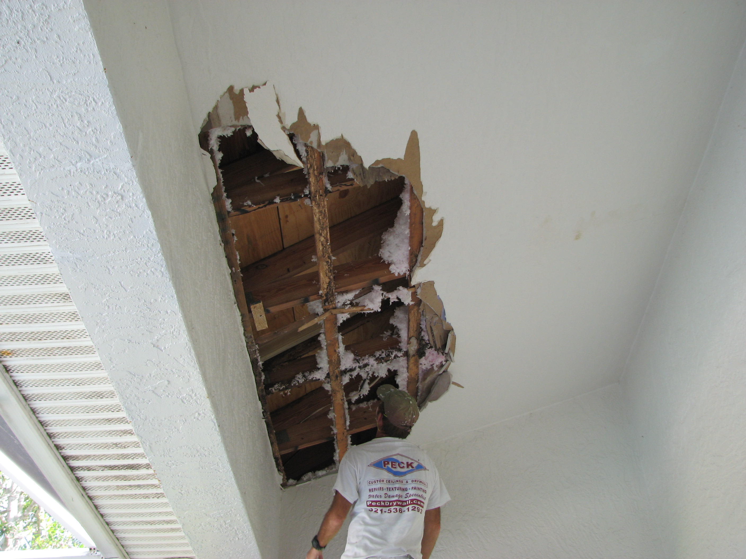 repair ceiling tiles falling down