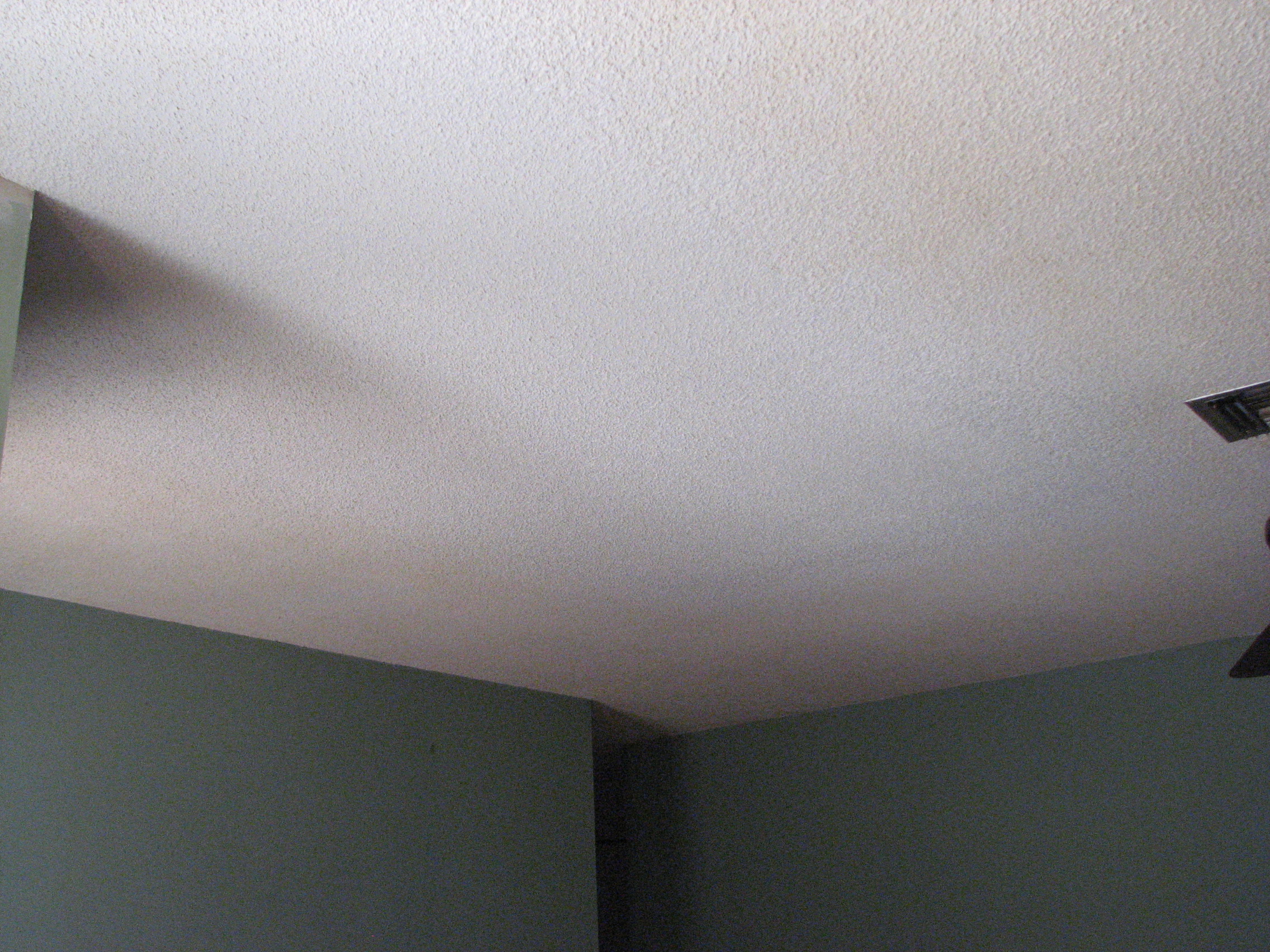 Living Room Water Damaged Drywall Ceiling Repaired And