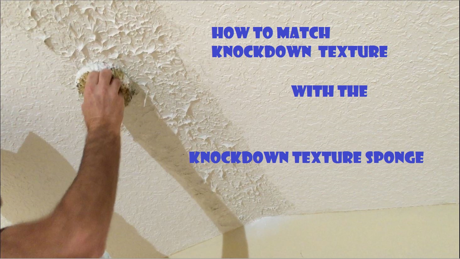 How to use a sponge to match knockdown texture on a ceiling repair